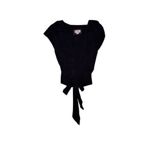 maeve v cut tie blouse